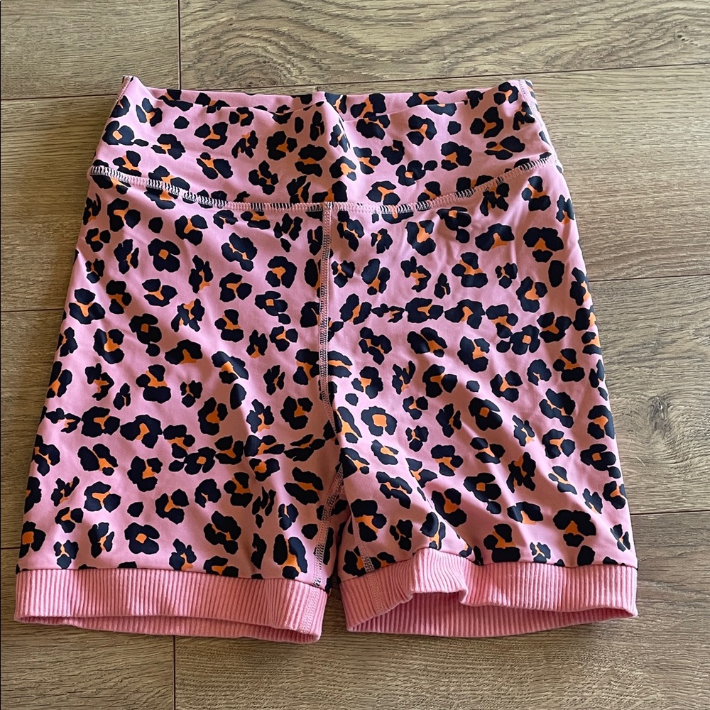 The Upside Pink and Black Animal Print Shorts